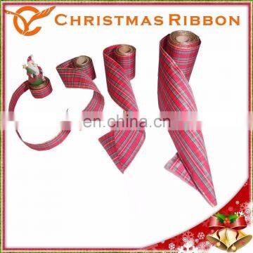 Traditional Pattern Christmas Grosgrain Ribbon For Xmas Wreath