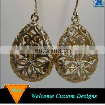 Wholesale Fashion Teardrop Locket Gold Earring