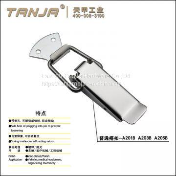 TANJA A201B Cheap stainless steel latch fastener spring lockable hasp