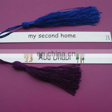 Abu Dhabi logo rectangle bookmarks with tassels