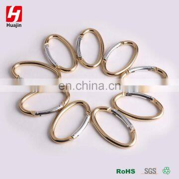 Golden Aluminum Alloy Egg Shape Carabiner, Key Chain Clip Hook