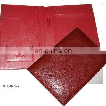 Red Personalized Faux Leather Presentation Folder