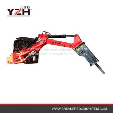 Hydraulic Rock Breaker Stationary Boom System For Jaw Crusher