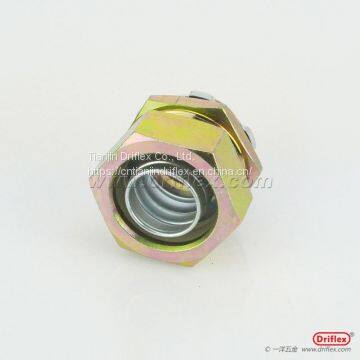 M20*1.5 COLOR ZINC GALVANIZED STEEL STRAIGHT CONDUIT CONNECTOR CNC MACHINED