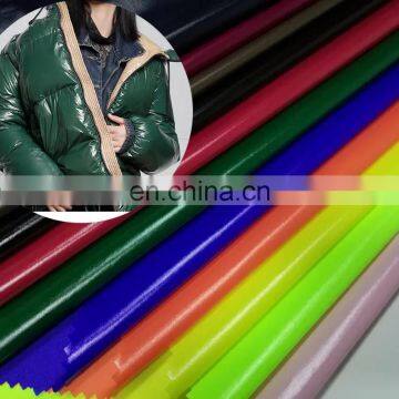 380T Nylon taffeta bright PU fabric for and Down jacket