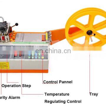 Automatic Hot Cold Knife Nylon Webbing Ribbon Fabric Cutter Elastic Rubber Band Tape Cutting Machine photo-4
