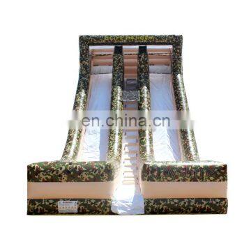 Outdoor Large Commercial Inflatable Camouflage Cliffhanger Dry Slide For Sale