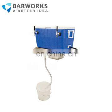 40L Draft Keg Twin Stainless Coils Jockey Box Double Faucet Draft Beer Cooler photo-4