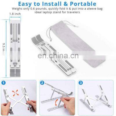 Aluminium Alloy Laptop Stand Portable Phone Holder Foldable Bracket Notebook Stands for 7 to 17 Inch Laptop Tablet photo-5
