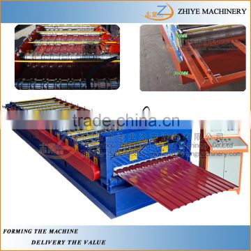 Zinc Coated Metal Roof Plate Making Machine/Zinc Roofing Sheet Cold Forming Machine