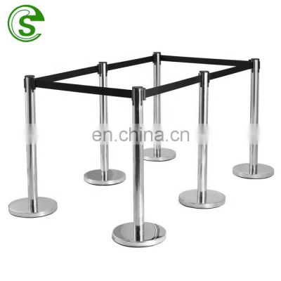 subway guidance retractable queue line stand barrier crowd control post