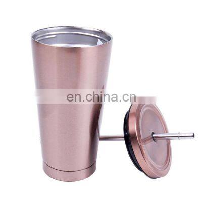 GINT Hot Selling Double Wall Color Glitter Drinking Water Cup With Lids and Straws photo-4