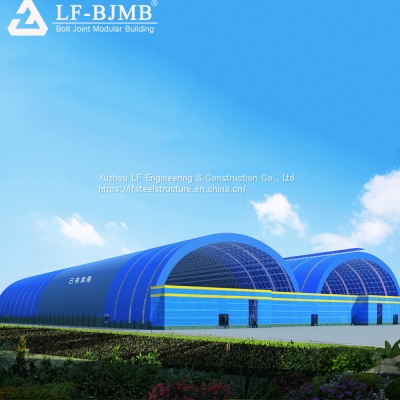 Prefab Steel Structure Space Frame Coal Pile Shed Coal Storage Roof Design photo-4