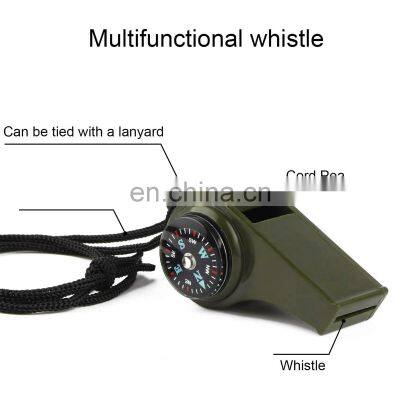 Wholesale Emergency Survival Whistle Led Light Thermometer Compass Survival Whistle photo-3