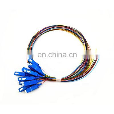 1.5 meters Single mode 12 Color Fiber Optic Pigtail SC UPC 12 Fiber Pigtail sc 12 core pigtail