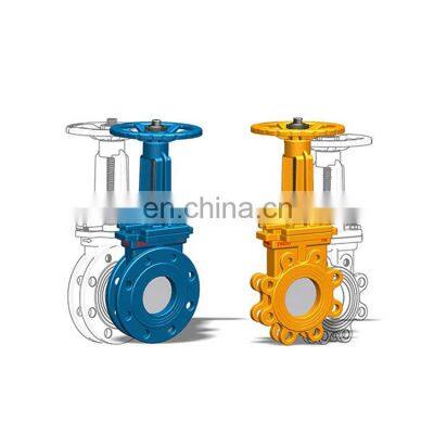 Tyco China Manufacturer DN200 Double Flange Manual Knife Edge Gate Valve Price List