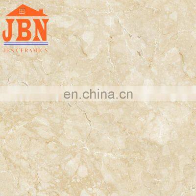 600x600 Light Yellow Glossy porcelanato wall tiles porcelain floor tiles indoor 3D ink jet marble porcelain glazed tile