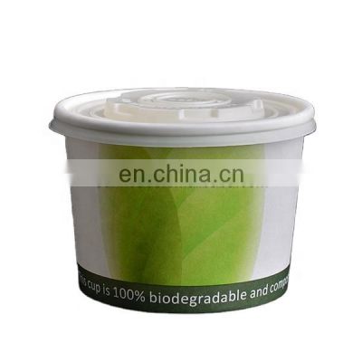 100% biodegradable eco friendly soup paper cup with PLA lid