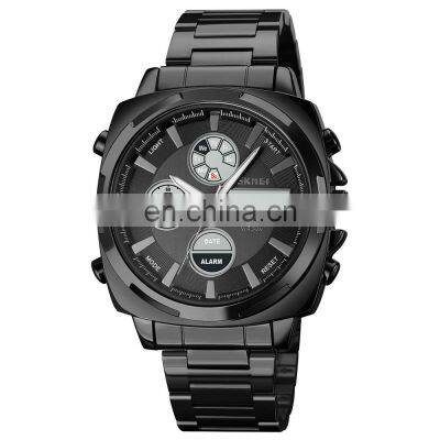 Luxury Skmei 1673 Stainless Steel Waterproof Digital OEM Custom Logo Wrist Watch Men