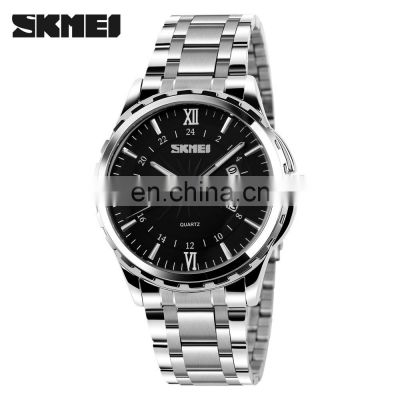 Wholesale High Quality Stainless Steel Clock SKMEI 9069 Hot Sales 30m Waterproof Classic Men Business Wristwatch