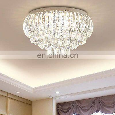 High Quality Modern Style Indoor Living Room Blue Crystal Ceiling Pendant Lighting photo-4