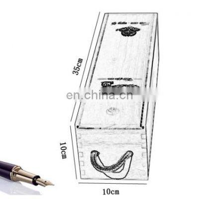 Factory Price Pine Paulownia Single Wooden Wine Box photo-5