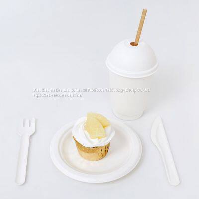 Custom Disposable Compostable Biodegradable Paper Pulp Coffee Cups Wholesale