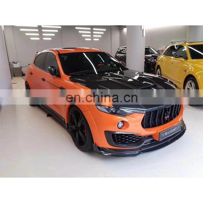 Runde Mansory Automotive Kits For Maserati Levante Real Carbon Fiber Body Kit Hood Front Rear Lip Spoiler