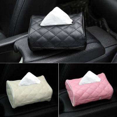 Wholesale Creative Car Sun Visor Tissue Box Napkin Storage Holder for Car Seat Back Mounted Hanging Paper Towel Cover photo-2