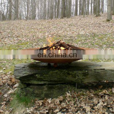 Wood Burning Brazier Steel Metal Bowl Corten Steel Outdoor Fire Pit photo-5