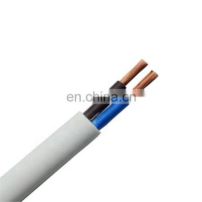 Pure copper fire retardant flat pvc insulation with shealthed 2*2.5mm electrical wire cable and wire