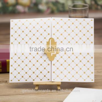 2016 Indian Style Low Price Top Quality Gatefold Wedding Card Material