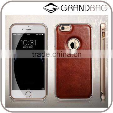 High-grade retro cow leather men cell phone case leather mobile phone case for iphone 6S cheap phone cases