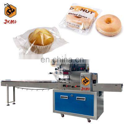 JKMF Automatic Bakery Pastry Horizontal Packing Machine Brioche Buns Cake Packing Machine Cup Cake Doughnuts Packing Machine