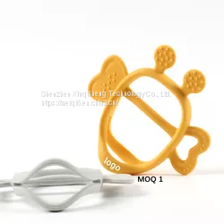 Food Grade InfanT Baby Kids Teething Teethers Toy Animal Toys Bee With Comfort Molars Silicone Baby Teethers Bpa Free photo-2