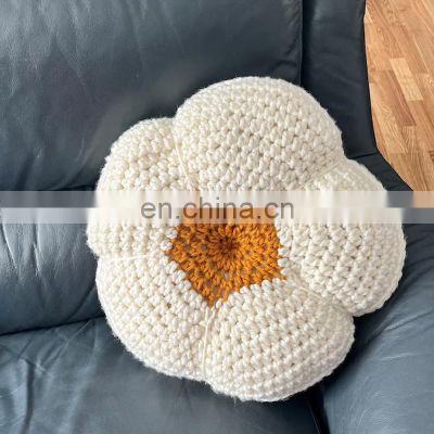 Hot Selling Daisy Pillow Crochet Pattern, Flower Throw Pillow Cute Home Decor in Vietnam