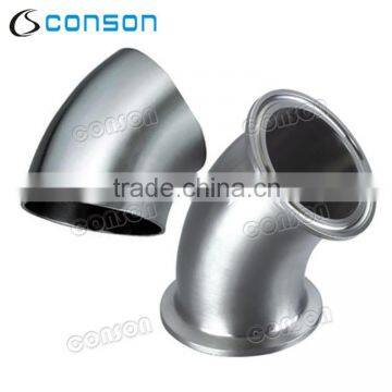 Food grade sanitary 45 degree elbow