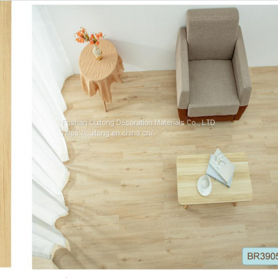 Wood grain vinyl floor SPC floor plastic back dry plastic flooring stone plastic sheet flooring Foshan Nanhai wholesale