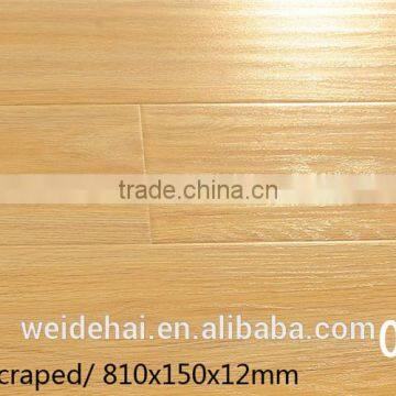 public place high quality commercial crystal/ embossed/ Handscrape 12mm ac5 parquet waterproof HDF laminate indoor flooring