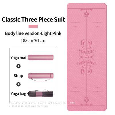 Высококачественная экологически чистая йога-матрац двойного слоя с индивидуальной печатью photo-2