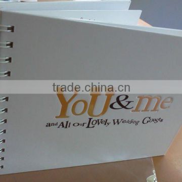 Gold stamping cover with wire-o binding book printing