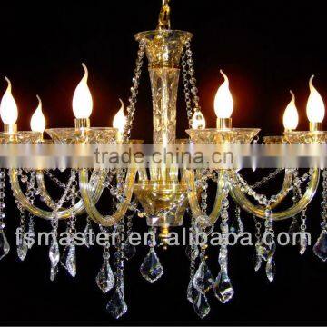 Gold/silver Modern Cystal Pendant Lights With 8 Lights Chrome Finished/heads Crystal Pendant Light photo-2