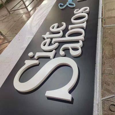 Acrylic Luminous Words Mini Words Resin Outdoor Advertising Back Luminous Stainless Steel Advertising photo-3