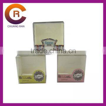 Transparent clear pvc cookie boxes printed custom made cake boxes