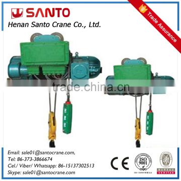 Hot Sale CD1 Model electric rope hoist with Electric Trolley