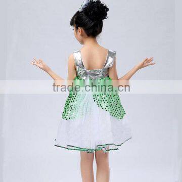 Latest Children Kids Ballroom Sequin Dress Latin Dance Costume Modern Dance Costumes Children photo-3