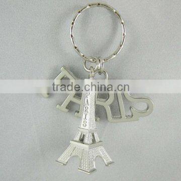 Traditional paris eiffel tower souvenir keychain