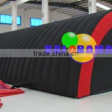 inflatable tunnel tent closed