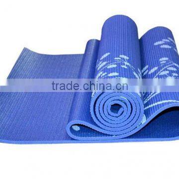 blue custom eco friendly pvc printed yoga mat