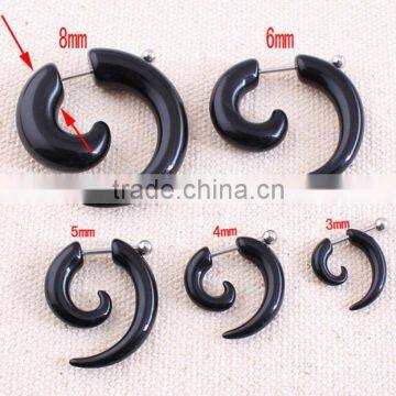 Acrylic Spiral Fake Cheater Ear Taper Stretcher Expander